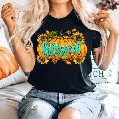 Pumpkin Blessed Christian T-Shirt