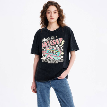 Made To Worship Christian Washed T-Shirt