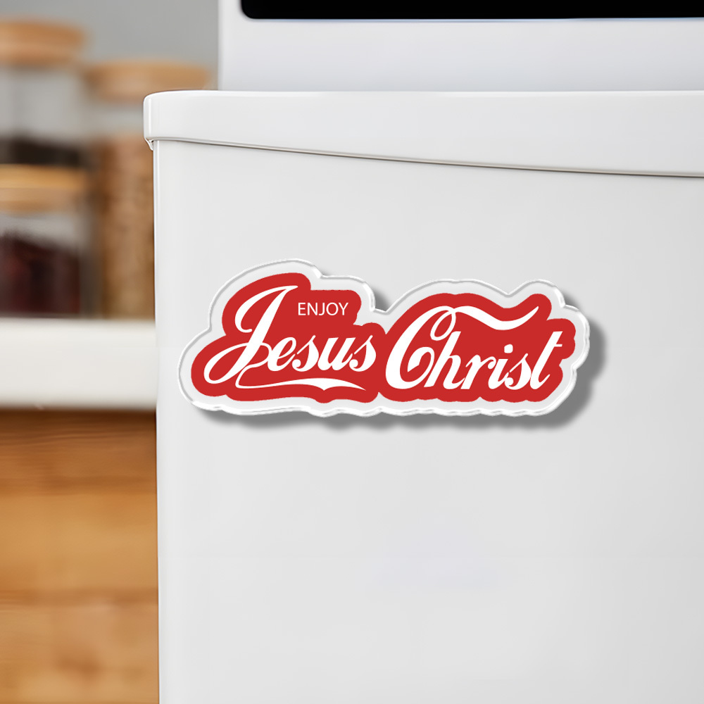 Enjoy Jesus Christ Acrylic Refrigerator Magnets