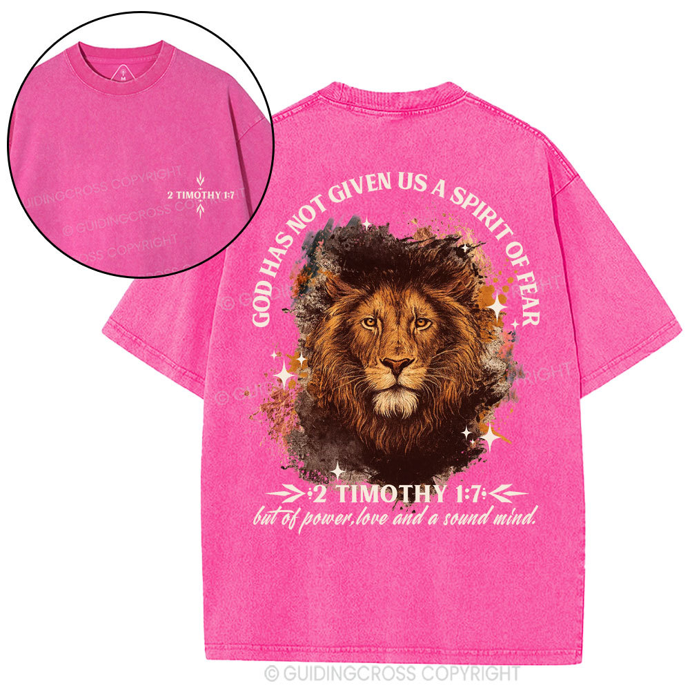 God Has Not Give Us Christian Washed T-Shirt