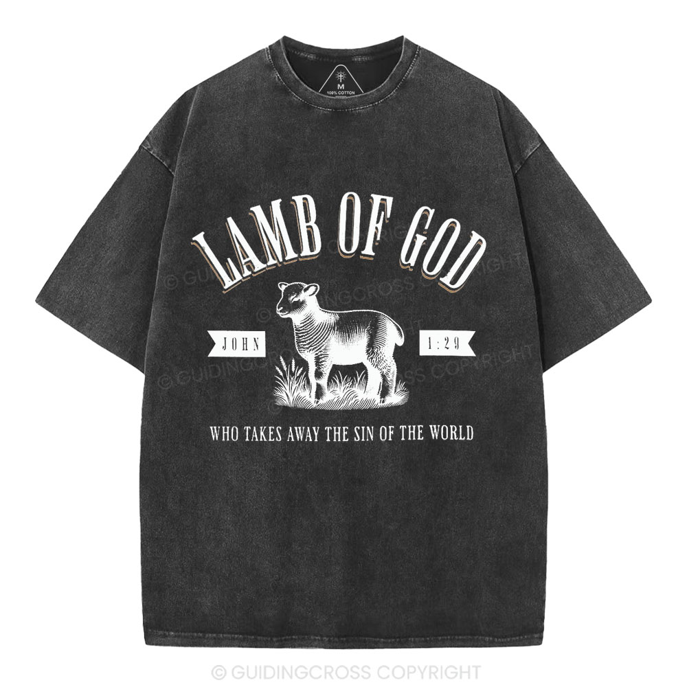 Lamb Of God Christian Washed T-Shirt