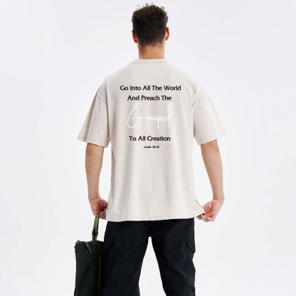 Go Into All The World Christian Washed T-Shirt