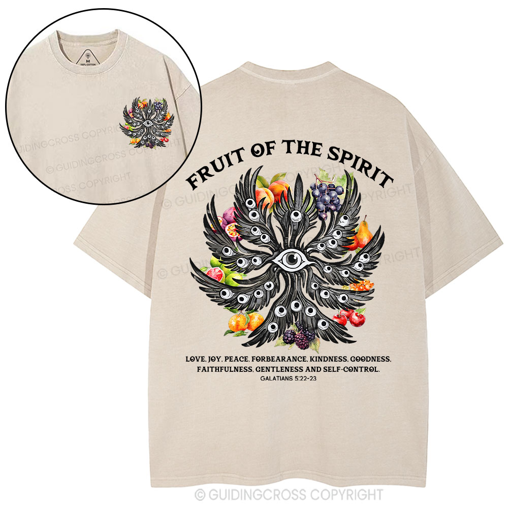 Fruit Of The Spirit Christian Washed T-Shirt
