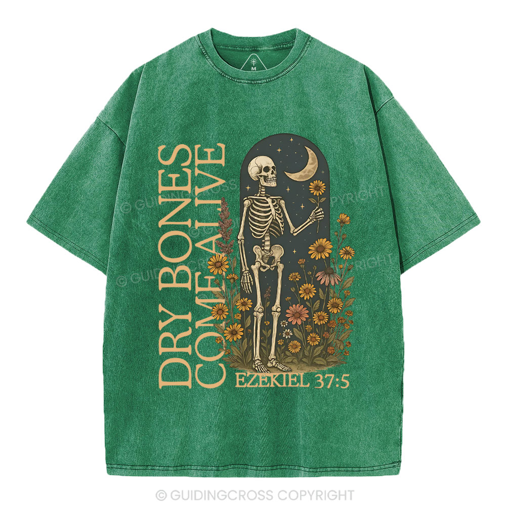 Dry Bones Come Alive Christian Washed T-Shirt