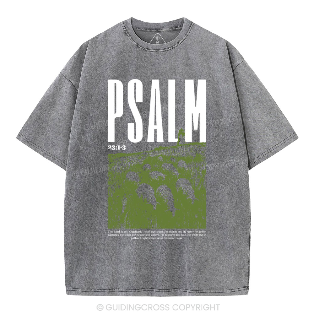 The Lord Is My Shepherd Christian Washed T-Shirt