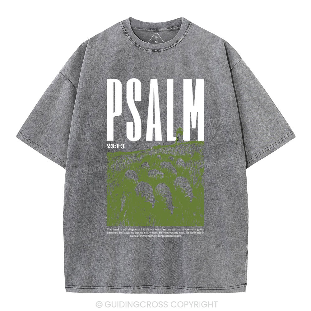 The Lord Is My Shepherd Christian Washed T-Shirt