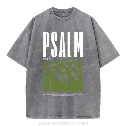 The Lord Is My Shepherd Christian Washed T-Shirt