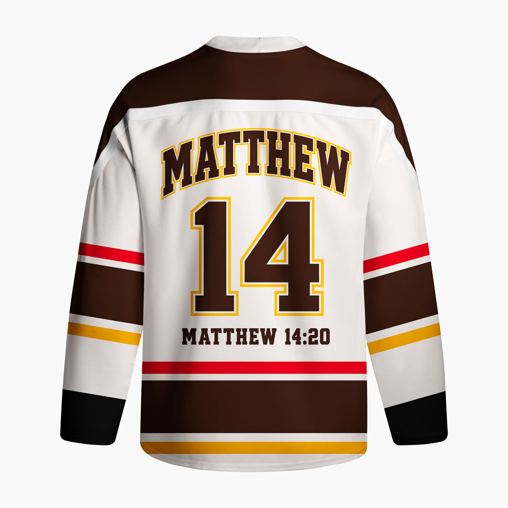 My God Will Provide Christian Long Sleeve Hockey Jersey