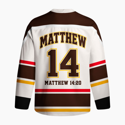 My God Will Provide Christian Long Sleeve Hockey Jersey