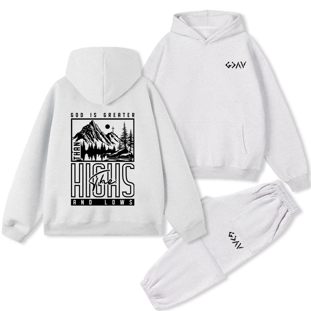 God Is Greater Christian Premium Fleece Hoodie Set