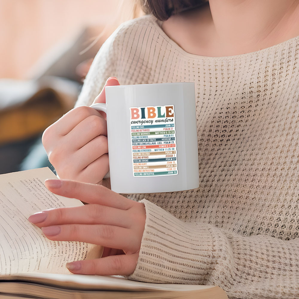 Bible Emergency Numbers Christian Stickers