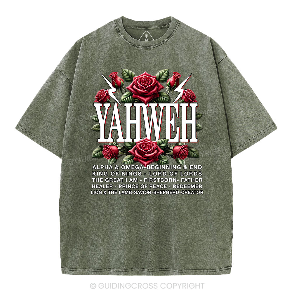 Yahweh Christian Washed T-Shirt