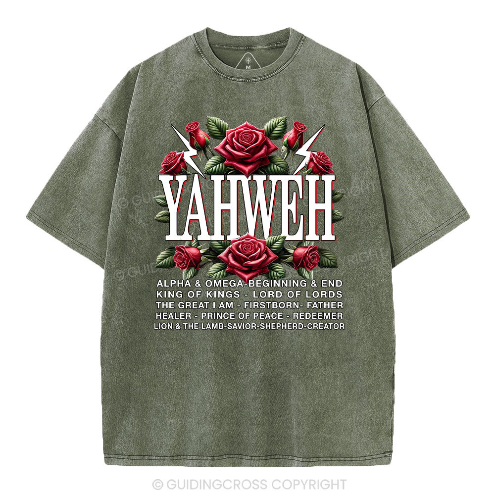 Yahweh Christian Washed T-Shirt