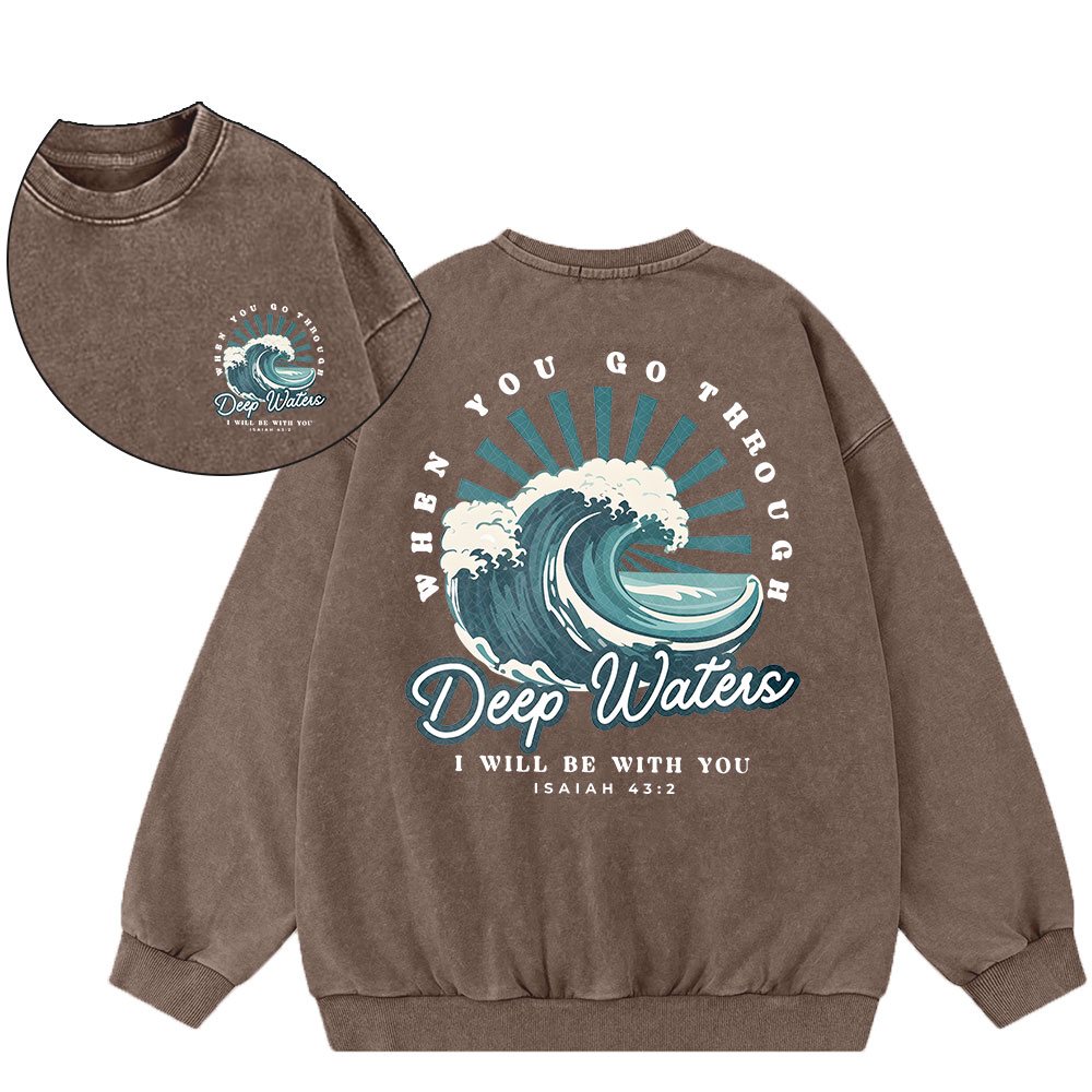 Deep Water Christian Washed Sweatshirt