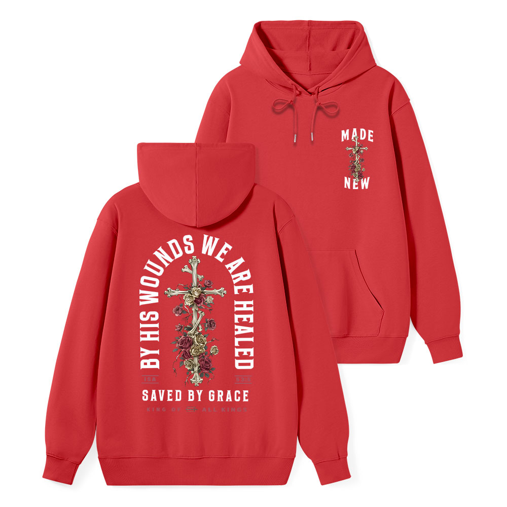 By His Wounds We Are Healed Classic Christian Hoodie