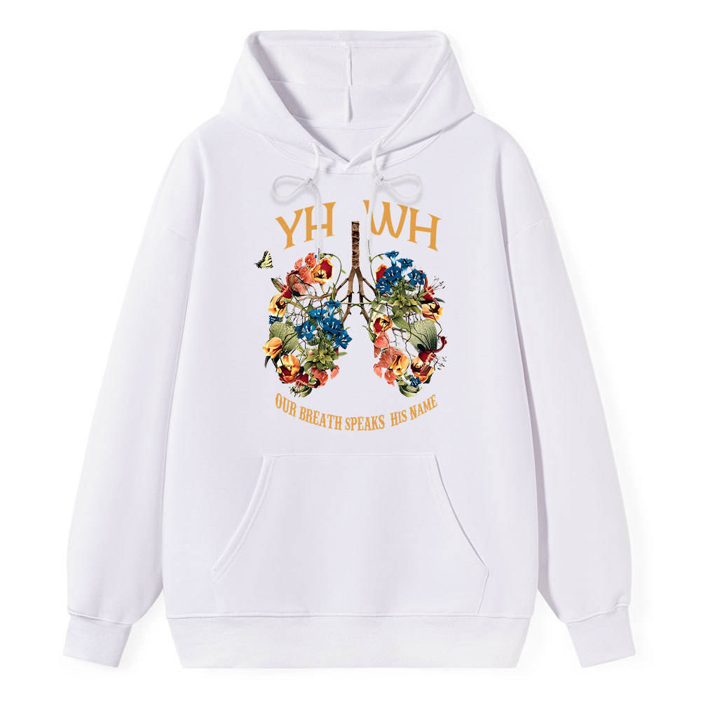 YHWH Our Breath Speaks His Name Classic Christian Hoodie