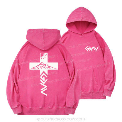 God Is Greater Than The Highs And Lows Christian Washed Hoodie