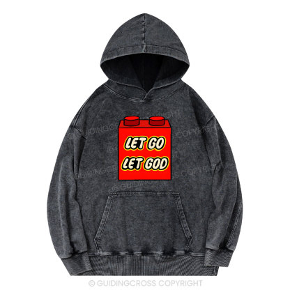 Let Go Let God Christian Washed Hoodie