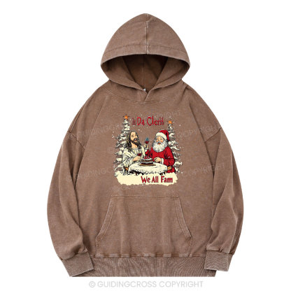 In Da Clerb We All Fam Christian Washed Hoodie