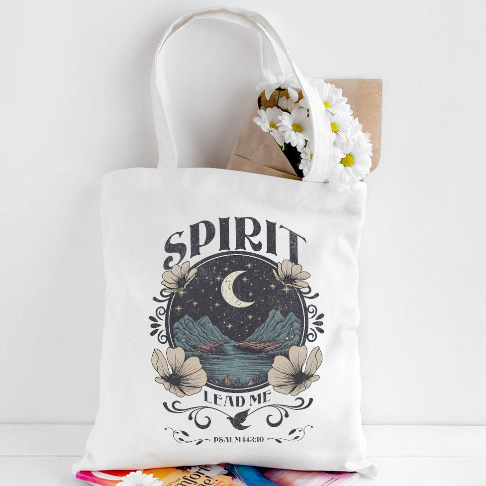 Spirit Lead Me Christian Canvas Tote Bag