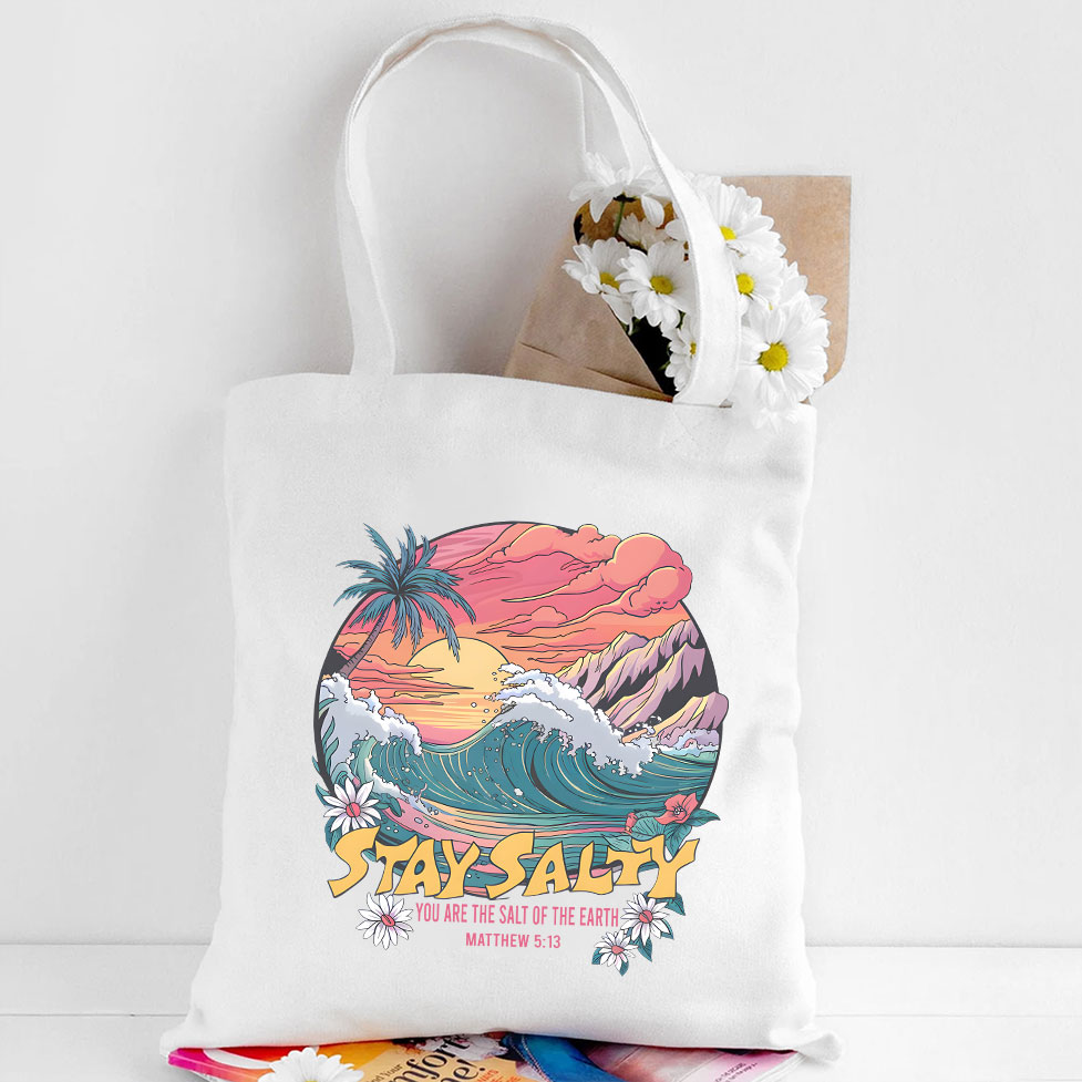 Stay Salty Canvas Tote Bag