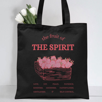 The Fruit Of The Spirit Christian Canvas Tote Bag