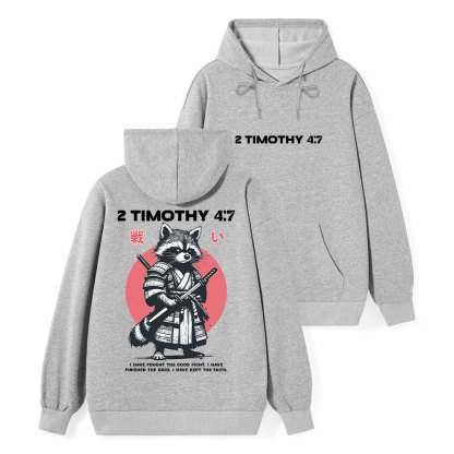 Fought The Good Fight Raccoon Classic Christian Hoodie