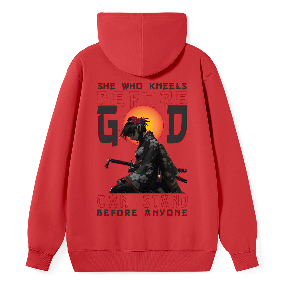 She Who Kneels Before God Classic Christian Hoodie