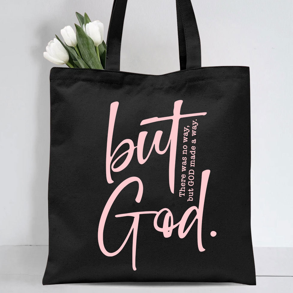 There Is No Way But God Made A Way Christian Canvas Tote Bag