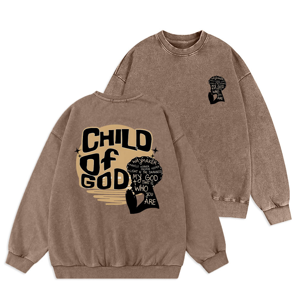 Child Of God Christian Washed Sweatshirt