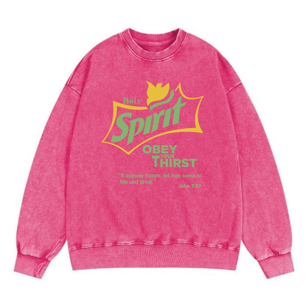 Holy Spirit Christian Washed Sweatshirt