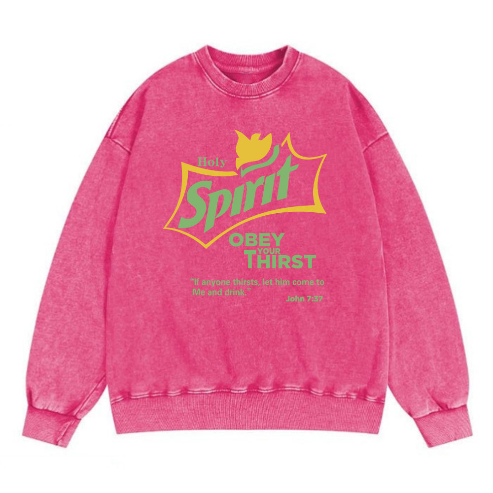 Holy Spirit Christian Washed Sweatshirt