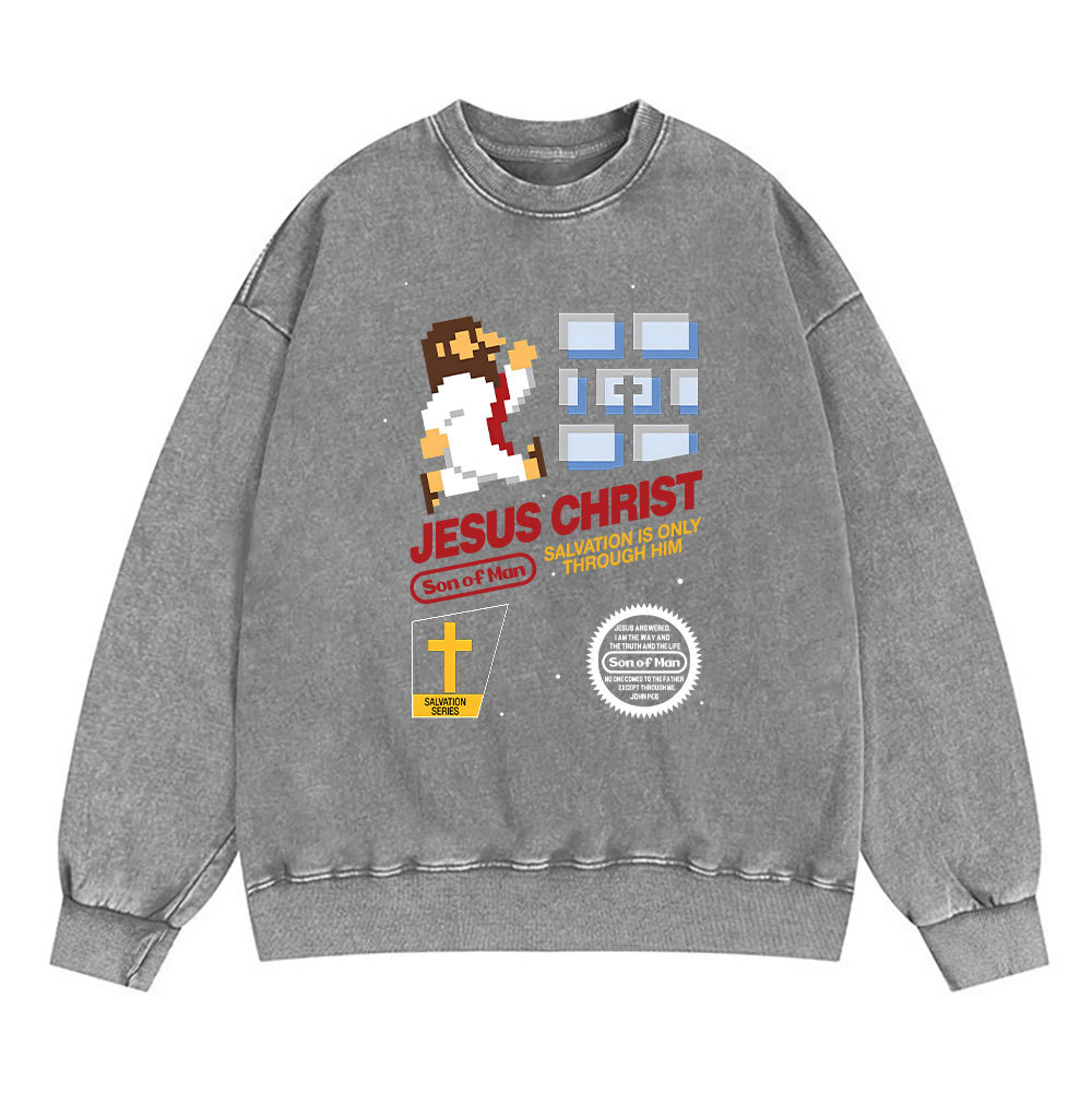 Jesus Christ Christian Washed Sweatshirt