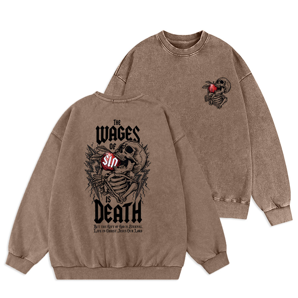 The Waves Of Sin Christian Washed Sweatshirt