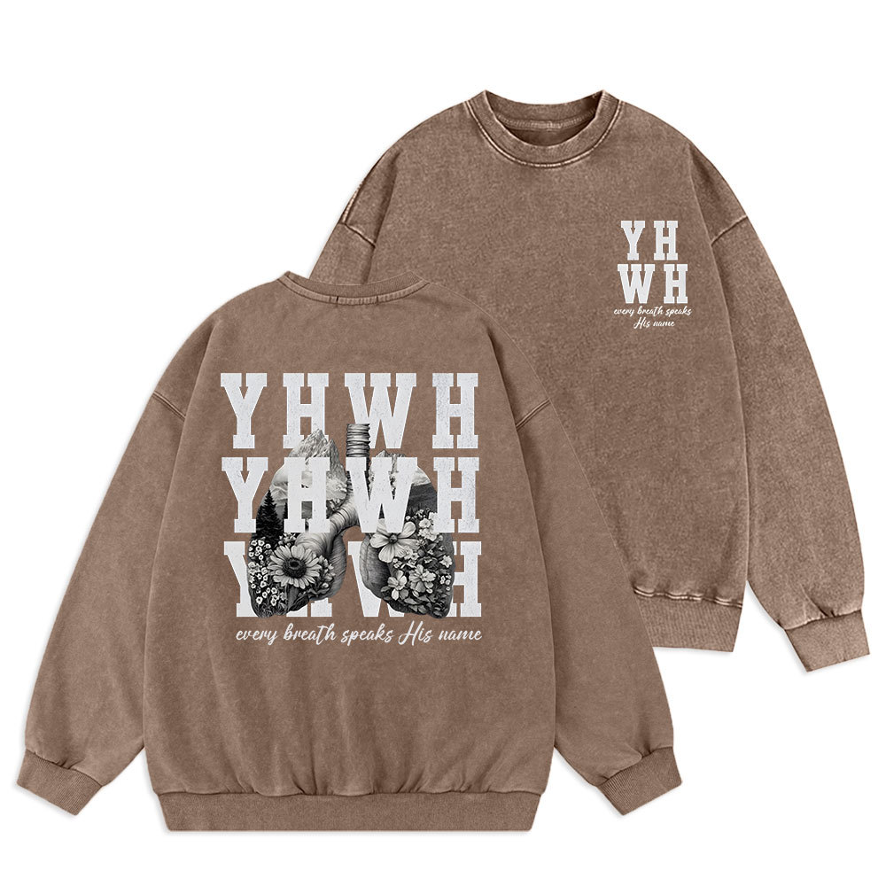YHWH Christian Washed Sweatshirt