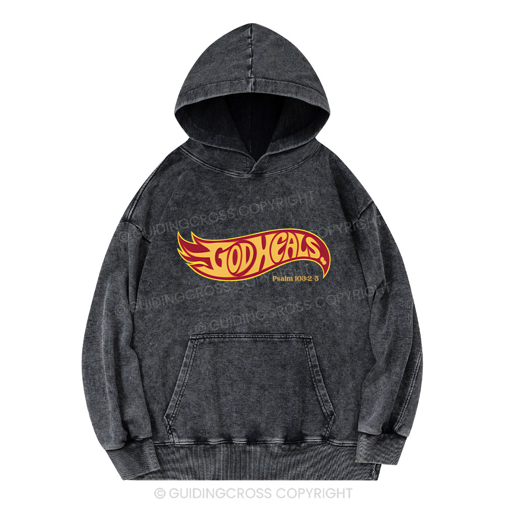 Jesus Heals Christian Washed Hoodie Sale - GuidingCross