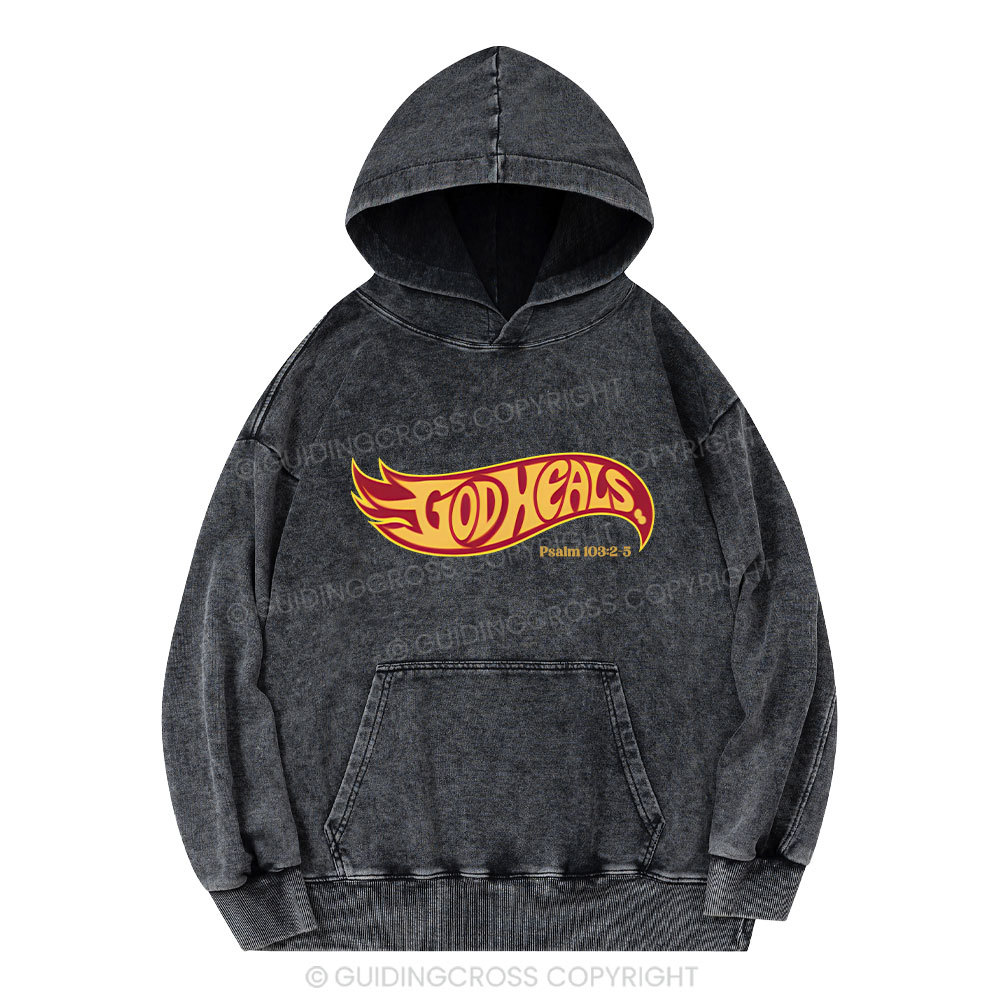 Jesus Heals Christian Washed Hoodie Sale - GuidingCross