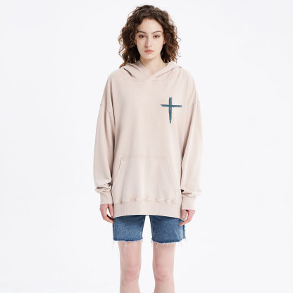 He Left The 99 To Resuce Me Christian Washed Hoodie