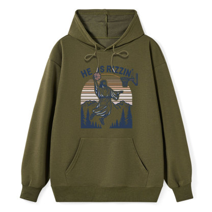 He Is Rizzen Classic Christian Hoodie