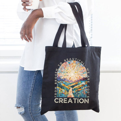 From Broken To Beautiful Christian Canvas Tote Bag