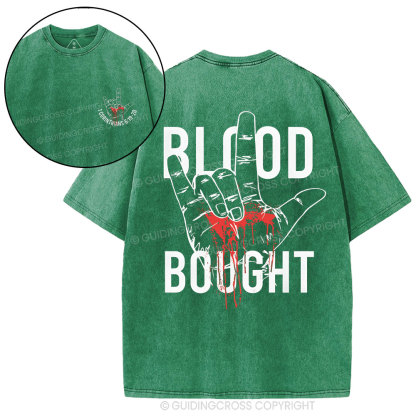 Blood Bought Christian Washed T-Shirt