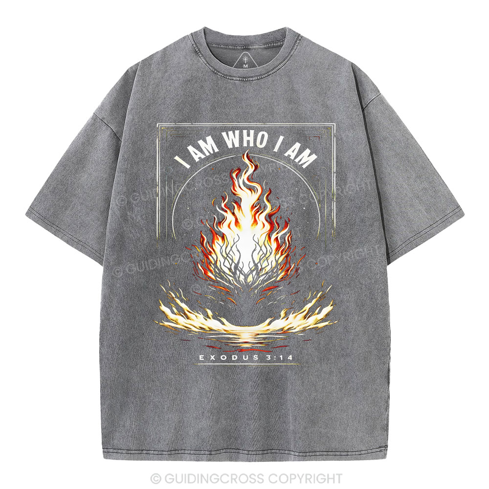 I Am Who I Am Christian Washed T-Shirt