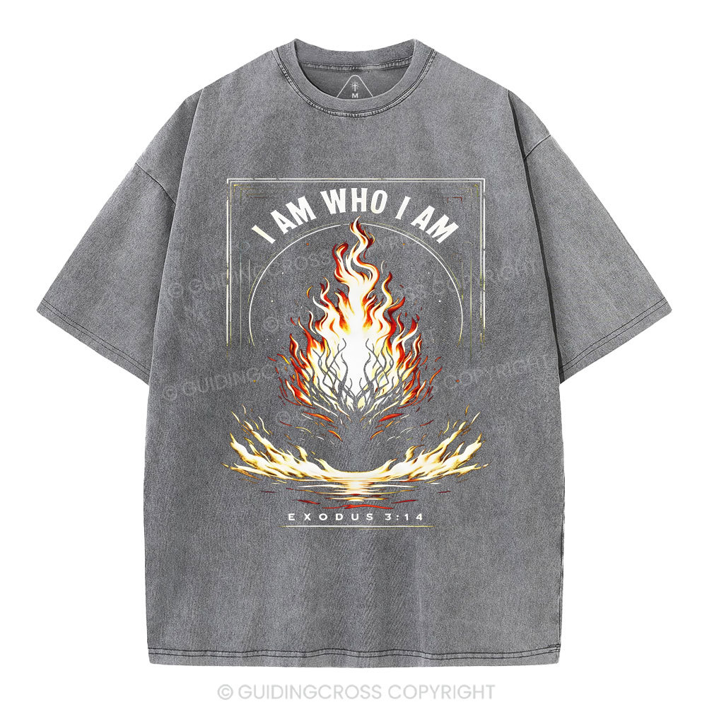 I Am Who I Am Christian Washed T-Shirt