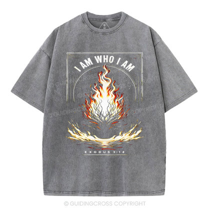 I Am Who I Am Christian Washed T-Shirt