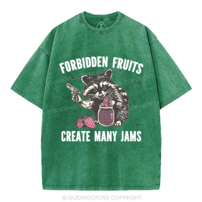 Forbidden fruits create many jams Christian Washed T-Shirt