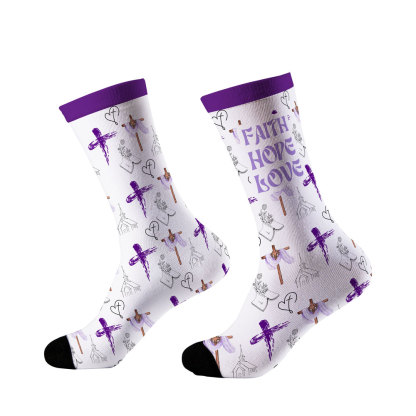 Faith Hope Love Christian Socks
