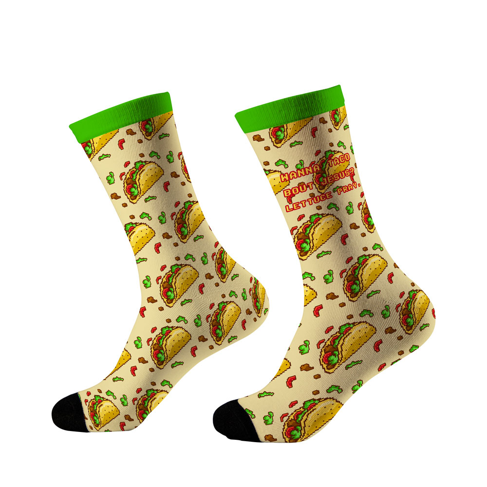 Wanna Taco Bout  Jesus Christian Socks