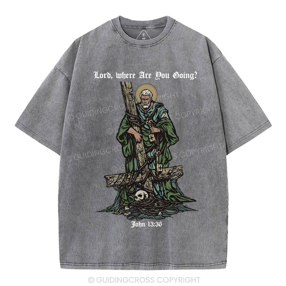 Where The Spirit Of The Lord CHristian Washed T-Shirt