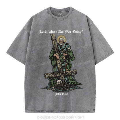 Where The Spirit Of The Lord CHristian Washed T-Shirt