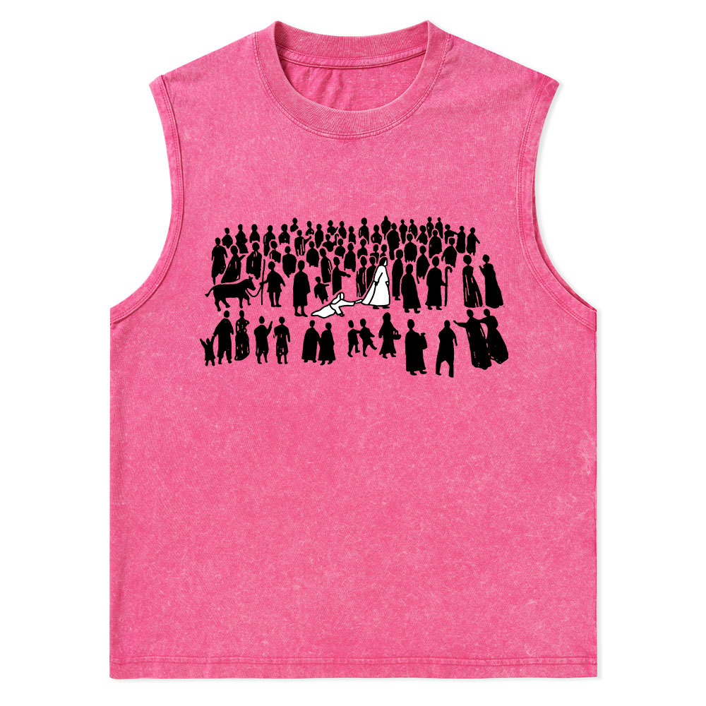 By His Wounds Christian Washed sleeveless Tee